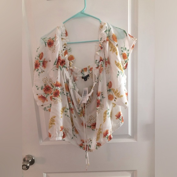 Torrid sz 4 Maxi Washable Gauze Off Shoulder Split Skirt Set NWT - Picture 4 of 8